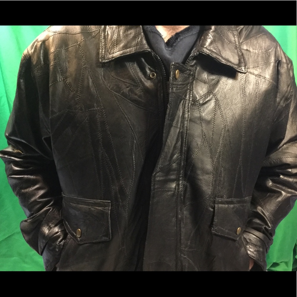 Men's  Black Leather Jacket